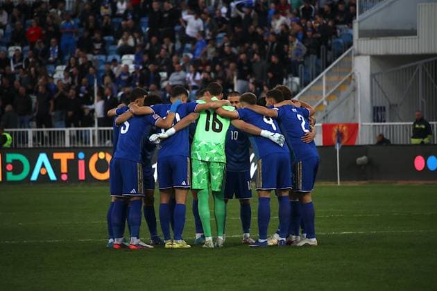 Kosovo v Austria - UEFA Nations League PRISTINA, KOSOVO - OCTOBER 4: Players of Kosovo are seen during the UEFA Nations League B match between the Kosovo and Austria at Fadil Vokrri Stadium in Baka Pristina, Kosovo, on October 04, 2026. Erkin Keci Anadolu Pristina Kosovo. Editorial use only. Please get in touch for any other usage. Copyright: x2026xAnadoluxErkinxKecix