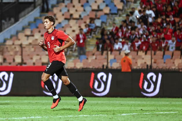Cairo Egypt South Africa Match Egyptian forward Hamza Abdelkarim runs across the pitch during a match against South Africa at Cairo International Stadium in Cairo, Egypt on October 4, 2026. The International Friendly, Länderspiel, Nationalmannschaft match serves as preparation for both national teams ahead of upcoming regional and continental football competitions. Cairo Cairo Egypt Copyright: xMostafaxElxShahatx