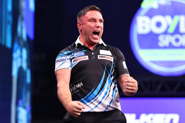 2026 BOYLE Sports World Grand Prix Wales Gerwyn Price reacts during the 2026 Boyle Sports World Grand Prix Final at Mattioli Arena, Leicester, United Kingdom on 4 October 2026 Credit: Ryan Crockett Every Second Media Editorial use only. All images are copyright Every Second Media Limited. No images may be reproduced without prior permission. Copyright: xIMAGO EveryxSecondxMediax ESM-2198-0099 RyanxCrockettx xEveryxSecondxMediax