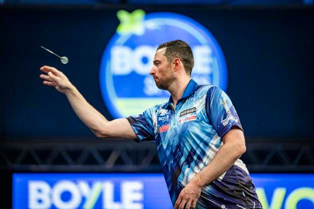 RECORD DATE NOT STATED 4th October 2026; Mattioli Arena, Leicester, England; PDC World Grand Prix Darts, World Grand Prix, Final Day; Luke Humphries in action on the oche his final match against Gerwyn Price GodfreyxPitt