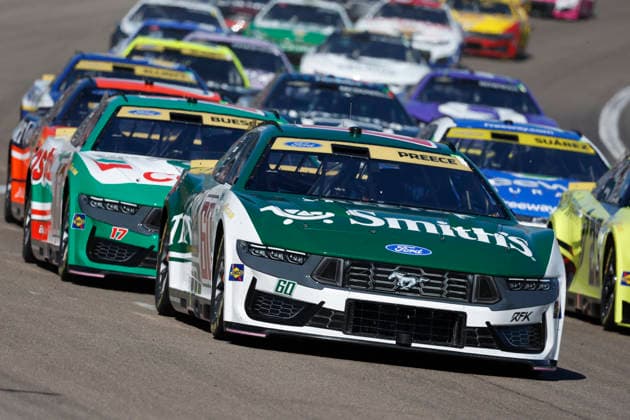 LAS VEGAS, NV - MARCH 04: Ryan Preece ( 60 RFK Racing Smith s TreeTop Ford) during the South Point 400 NASCAR, Motorsport, USA Cup Series Chase playoff race on October 4, 2026 at Las Vegas Motor Speedway in Las Vegas, NV. (Photo by Jeff Speer LVMS Icon Sportswire) AUTO: OCT 04 NASCAR Cup Series Playoffs South Point 400 EDITORIAL USE ONLY Icon26100412402