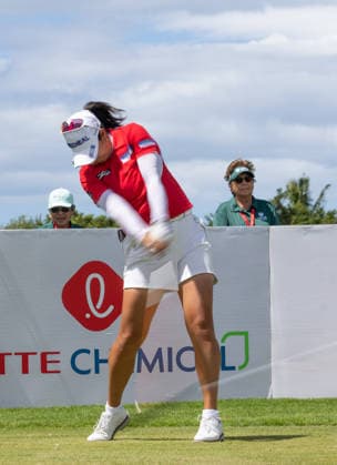 October 4, 2026, Honolulu, Hawaii, USA: A LIM KIM tees off at the 1st tee box for Round 4 at the 2026 Lotte Championship at Hoakalei Country Club, Ewa Beach, Hawaii, USA. 2026 Lotte Championship Presented By Hoakalei  - ZUMAm310 20261004_zsp_m310_002 Copyright: xElliotxMilesx