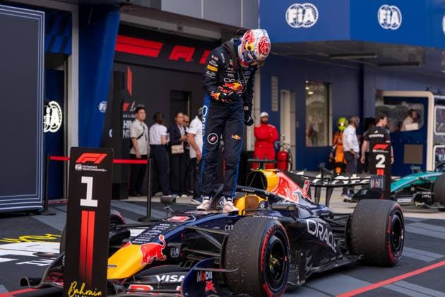 F1 2026: (Celebrations) Bahrain Grand Prix in Malaysia, Kuala Lumpur 04 Oct 2026 Max Verstappen (NLD) (Oracle Red Bull Racing) in parc fermé after the race of the Formula 1 Bahrain Grand Prix In Malaysia 2026 at the Sepang International Circuit. Kuala Lumpur Malaysia Copyright: xLucaxMartinix xSOPAxImagesx Luca-Martini-1456244