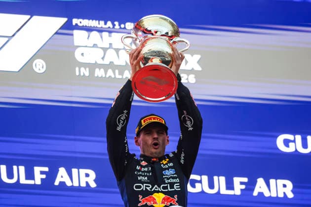 F1 - BAHRAIN GRAND PRIX IN MALAYSIA 2026 VERSTAPPEN Max (nld), Red Bull Racing Ford RB22, portrait podium trophy during the 2026 Formula 1 Bahrain Grand Prix in Malaysia, 16th round of the 2026 Formula One World Championship, WM, Weltmeisterschaft from October 2 to 4, 2026 on the Sepang International Circuit, in Sepang, Malaysia - SepangMalaysia  Copyright: xXavixBonillax