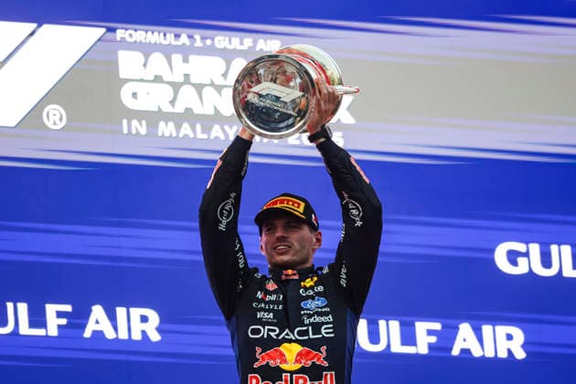 F1 - BAHRAIN GRAND PRIX IN MALAYSIA 2026 VERSTAPPEN Max (nld), Red Bull Racing Ford RB22, portrait podium trophy during the 2026 Formula 1 Bahrain Grand Prix in Malaysia, 16th round of the 2026 Formula One World Championship, WM, Weltmeisterschaft from October 2 to 4, 2026 on the Sepang International Circuit, in Sepang, Malaysia - SepangMalaysia  Copyright: xXavixBonillax