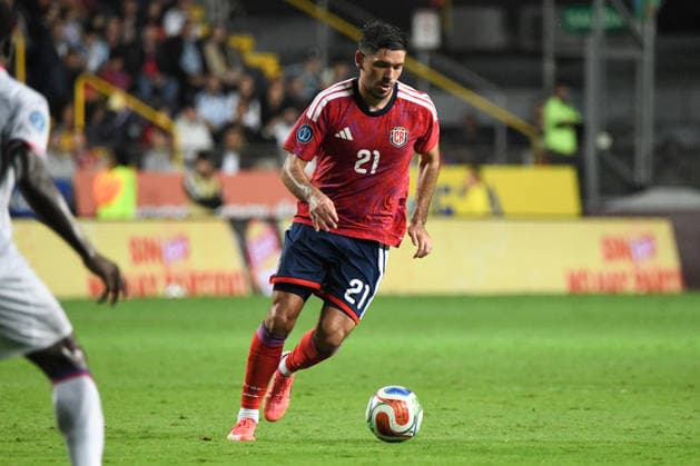 Costa Rica national team, Nationalteam against Haiti National Team. 2026 2027 Concacaf Nations League A match. Costa Rica National Team defender, Douglas Lopez (21), in action during the match played between the National Teams of Costa Rica and Haiti. 2026 2027 Concacaf Nations League League A, Group A. 04.10.26. Ricardo Saprissa Stadium, Tibas, San Jose, Costa Rica. Photo Jose Campos PMEimages San Jose San Jose Costa Rica Copyright: xJosexCamposx xPMEimagesx