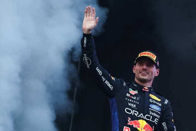 F1 Bahrain Grand Prix 2026 Max Verstappen of Red Bull Racing on the podium after the Formula 1 Bahrain Grand Prix at Sepang International Circuit in Sepang, Malaysia on October 4, 2026. Sepang Malaysia  Copyright: xJakubxPorzyckix originalFilename:porzycki-f1bahrai261004_np9SS.jpg