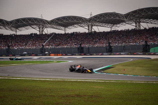 2026 Malaysian Grand Prix - Race Day Max Verstappen (NED) - Oracle Red Bull Racing during the Race of Formula 1 Gulf Air Bahrain Grand Prix in Malaysia 2026 at Sepang International Circuit in Sepang, Malaysia. Round 16 of 23 of the 2026 FIA Formula One World Championship, WM, Weltmeisterschaft held October 2-4, 2026. The race was relocated from Bahrain to Malaysia and held at Sepang International Circuit. Photo by Alessio De Marco ABACAPRESS.COM Sepang Selangor Malaysia  Copyright: xDexMarcoxAlessio ABACAx
