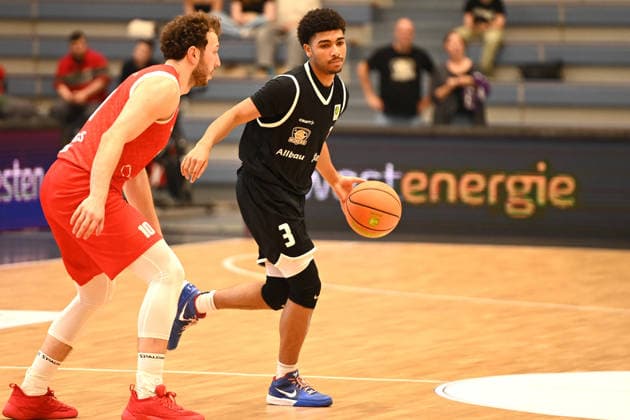 Tre Beard, Matchday 3, BARMER 2 Basketball Bundesliga Pro A: ETB Miners vs. RheinStars Cologne, October 4, 2026. Tre Beard, ETB Miners, Matchday 3 in the BARMER 2 Basketball Bundesliga Pro A, ETB Miners vs. RheinStars Cologne, final score 86–91 at the Sporthalle am Hallo on October 4, 2026, in front of 946 spectators