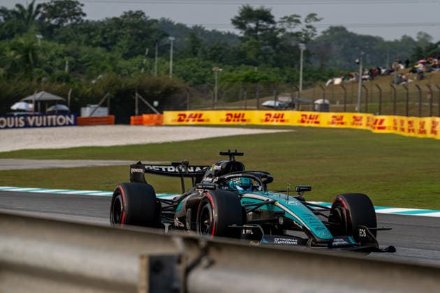Bahrain Grand Prix - Race day - Sepang International Circuit SEPANG INTERNATIONAL CIRCUIT, MALAYSIA - OCTOBER 04: George Russell, Mercedes F1 W17 from United Kingdom during the Bahrain Grand Prix at Sepang International Circuit on Sunday October 04, 2026 in Sepang, Malaysia (Photo by Michael Potts BSR Agency) Content not available for redistribution in The Netherlands directly or indirectly through any third parties. Copyright: xBSRxAgencyx
