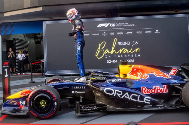 Bahrain Grand Prix - Race day - Sepang International Circuit SEPANG INTERNATIONAL CIRCUIT, MALAYSIA - OCTOBER 04: Max Verstappen, Red Bull Racing RB22 from Netherlands during the Bahrain Grand Prix at Sepang International Circuit on Sunday October 04, 2026 in Sepang, Malaysia (Photo by Michael Potts BSR Agency) Content not available for redistribution in The Netherlands directly or indirectly through any third parties. Copyright: xBSRxAgencyx