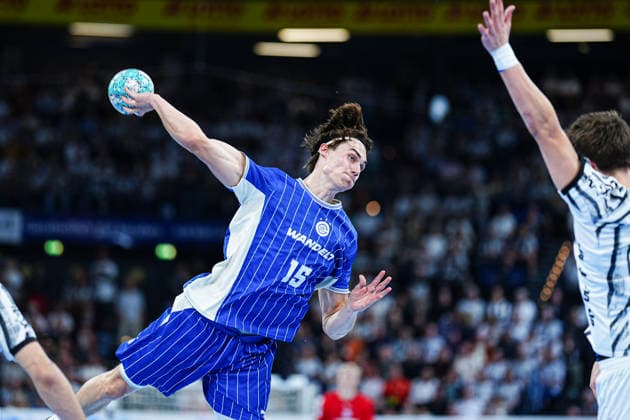 Goal by Miro Schluroff (VfL Gummersbach), 15 GER, THW Kiel vs. VfL Gummersbach, Handball, 1st Bundesliga, Matchday 7, 2026–2027 Season, October 3, 2026, GER, THW Kiel vs. VfL Gummersbach, Handball, 1st Bundesliga, Matchday 7, 2026–2027 Season, October 3, 2026, Kiel Copyright: xEibner-Pressefoto MarcelxvonxFehrnx EP_MFN