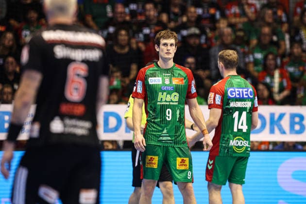 Oskar Vind Rasmussen, SC Magdeburg, 9th Handball Bundesliga Season 2026–2027: SC Magdeburg vs. HC Erlangen at the GETEC Arena in Magdeburg; Action, Handball, Germany, October 4, 2026