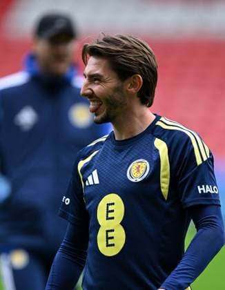 Billy Glamour of Scotland training at Hampden Park ahead of the game tomorrow night. Scotland Team Training, International Football, Barclays Hampden, Glasgow, Scotland, UK - 05 Oct 2026Glasgow Lesser Hampden Scotland United Kingdom  Copyright: xMarkxRunnacles Shutterstockx 17186657ac