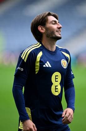 Billy Glamour of Scotland training at Hampden Park ahead of the game tomorrow night. Scotland Team Training, International Football, Barclays Hampden, Glasgow, Scotland, UK - 05 Oct 2026Glasgow Lesser Hampden Scotland United Kingdom  Copyright: xMarkxRunnacles Shutterstockx 17186657ai