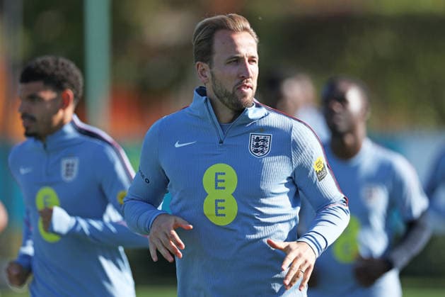 England MD-1 Training, Nations League Harry Kane of England during the England MD-1 training session ahead of the 2026 27 UEFA Nations League Group A3 match vs Czech Republic, Tottenham Hotspur Training Ground, Enfield, England on 5 October 2026 Credit: Tiego Grenho Every Second Media Editorial use only. All images are copyright Every Second Media Limited. No images may be reproduced without prior permission. Copyright: xIMAGO EveryxSecondxMediax ESM-2200-0001 TiegoxGrenhox xEveryxSecondxMediax