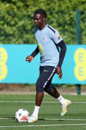 England MD-1 Training, Nations League Bukayo Saka of England during the England MD-1 training session ahead of the 2026 27 UEFA Nations League Group A3 match vs Czech Republic, Tottenham Hotspur Training Ground, Enfield, England on 5 October 2026 Credit: Tiego Grenho Every Second Media Editorial use only. All images are copyright Every Second Media Limited. No images may be reproduced without prior permission. Copyright: xIMAGO EveryxSecondxMediax ESM-2200-0034 TiegoxGrenhox xEveryxSecondxMediax