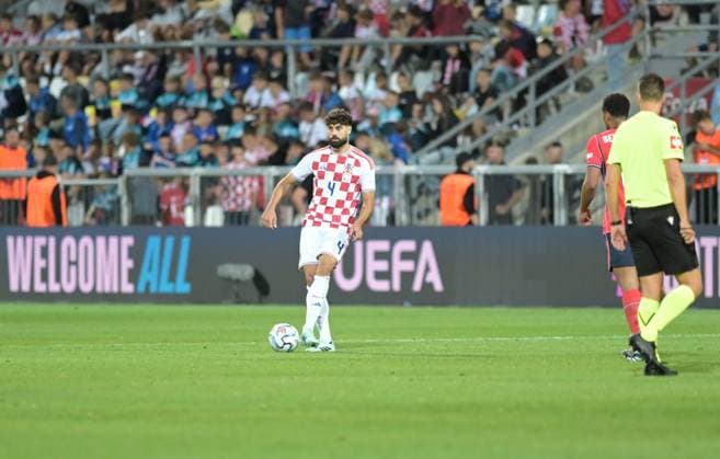 UEFA Nations League League A, Group C, Round 3, 2026–27, soccer match between Croatia and England, Dean Sculac Rujevica Stadium, Rijeka, Croatia, October 3, 2026: Josko Gvardiol of Croatia (No. 4) in action during the UEFA Nations League League A, Group C, Round 3, 2026–27, soccer match between Croatia and England at Dean Sculac Rujevica Stadium, Rijeka, Croatia, October 3, 2026 Copyright: xBEAUTIFULxSPORTS Stanusicx
