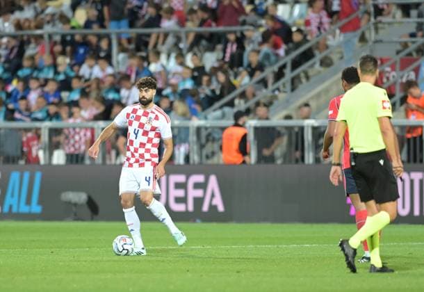UEFA Nations League League A, Group C, Round 3, 2026–27, soccer match between Croatia and England, Dean Sculac Rujevica Stadium, Rijeka, Croatia, October 3, 2026: Josko Gvardiol of Croatia (No. 4) in action during the UEFA Nations League League A, Group C, Round 3, 2026–27, soccer match between Croatia and England at Dean Sculac Rujevica Stadium, Rijeka, Croatia, October 3, 2026 Copyright: xBEAUTIFULxSPORTS Stanusicx