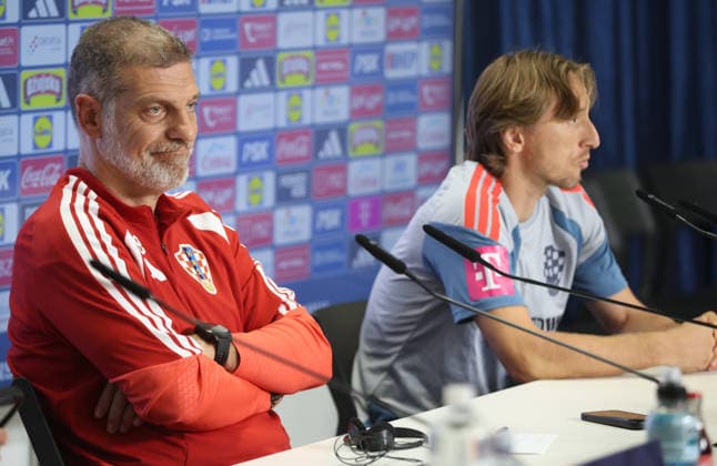 press conference, PK, Pressekonferenz of Croatia National Football Team Croatia s head coach Slaven Bilic speaks during a press conference on October 5, 2026, in Split, Croatia, ahead of the UEFA Nations League match against Spain.  IvoxCagalj PIXSELL