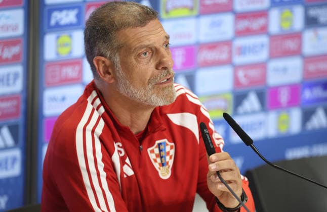 press conference, PK, Pressekonferenz of Croatia National Football Team Croatia s head coach Slaven Bilic speaks during a press conference on October 5, 2026, in Split, Croatia, ahead of the UEFA Nations League match against Spain.  IvoxCagalj PIXSELL