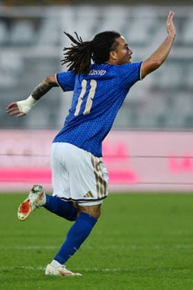 As Pescara 05 10 2026 - qualificazione Europeo 2027 U21, U 21 Italia-Polonia foto Antonello Sammarco Image nella foto: esultanza gol Luca Koleosho