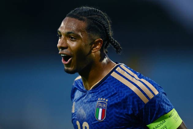 As Pescara 05 10 2026 - qualificazione Europeo 2027 U21, U 21 Italia-Polonia foto Antonello Sammarco Image nella foto: esultanza gol Cher Ndour