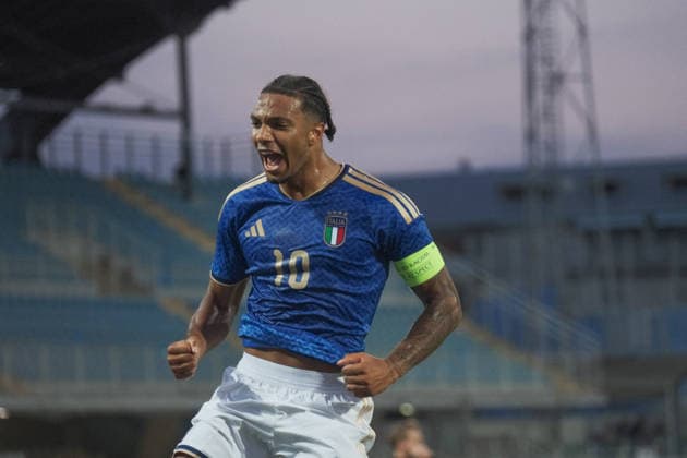 SOCCER - UEFA European Championship, EM, Europameisterschaft - 2027 European Under-21 Championship Qualifying Round - Italy vs. Poland Photo by IPA ABACAPRESS.COM89339829 - Ndur ( 10 Italy) during the 2027 European Under-21 Championship Qualifying Round—Italy vs. Poland, UEFA European Football Championship in Pescara, Italy, October 5, 2026 Pescara Italy  Copyright: xIPAxSport ABACAx