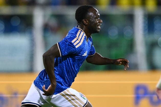 As Pescara 05 10 2026 - qualificazione Europeo 2027 U21, U 21 Italia-Polonia foto Antonello Sammarco Image nella foto: esultanza gol Seydou Fini