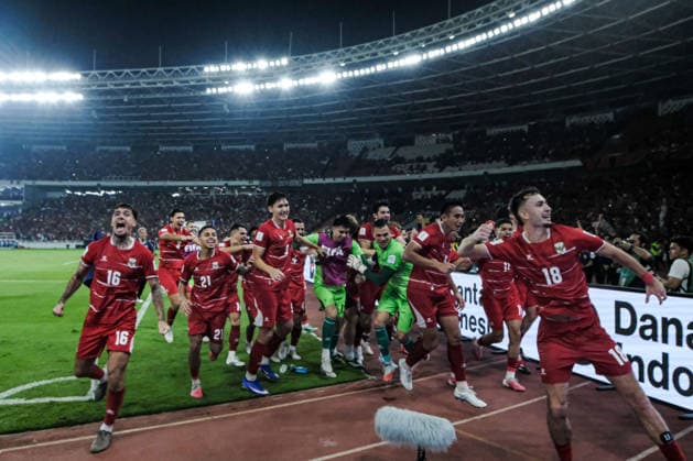 Indonesia Wins FIFA ASEAN Cup 2026 Indonesia players celebrate after scoring a goal against Thailand during the FIFA ASEAN Cup 2026 final at the Gelora Bung Karno Stadium in Jakarta, Indonesia, on October 5, 2026. Jakarta Indonesia  Copyright: xFaisalxRamadhanx originalFilename:ramadhan-notitle261005_npJBa.jpg