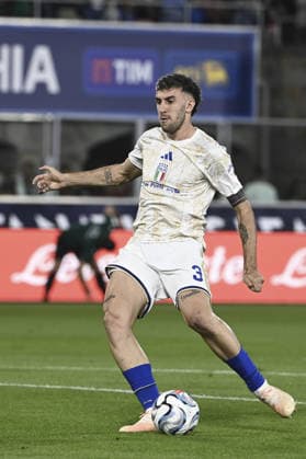Italy v Turkiye - UEFA Nations League ?????? BOLOGNA, ITALY, OCTOBER 05: Matteo Ruggeri, of Italy, warms up before the start the UEFA Nations League Group A1 League phase football match between Italy and Turkiye at the Renato Dall’Ara stadium in Bologna, Italy, on October 05, 2026. Isabella Bonotto Anadolu Bologna Italy. Editorial use only. Please get in touch for any other usage.  Copyright: x2026xAnadoluxIsabellaxBonottox