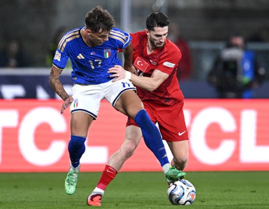 Db Bologna 05 10 2026 - Nations League Italia-Turchia foto Daniele Buffa Image nella foto: Daniel Maldini-Ismail Yuksek