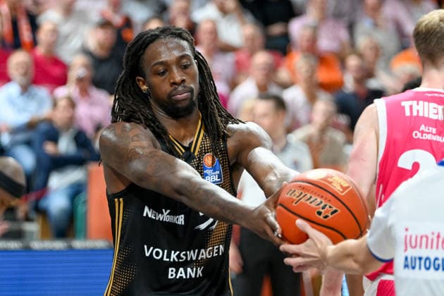 Tajh Green, Basketball Loewen Braunschweig, 55 RASTA Vechta vs. Basketball Loewen Braunschweig, easyCredit Basketball Bundesliga, Matchday 4, 2026–2027 Season, October 5, 2026, RASTA Vechta vs. Basketball Löwen Braunschweig, easyCredit Basketball Bundesliga, Matchday 4, 2026–2027 season, October 5, 2026, Vechta Copyright: xEibner-Pressefoto RobertxGertzenx EP_RGN