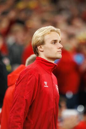 RECORD DATE NOT STATED 4th October 2026; Cardiff City Stadium, Cardiff, Wales; UEFA Nations League Football, Wales versus Denmark; Victor Froholdt of Denmark walks out to field pregame AmandaxMcMaster