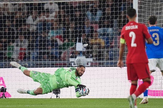 ItalyÕs Gianluigi Donnarumma in action during the UEFA Nations League 2026 27 match between Italy and Turkiye (Group A1 - Matchday 4) at Stadio Renato Dall Ara in Bologna, Italy - October 5, 2026. - Soccer Copyright: xMassimoxPaolone LaPressex
