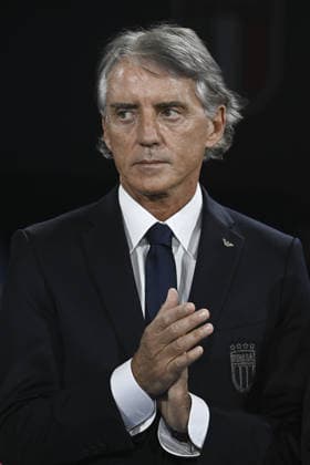 Italy v Turkiye - UEFA Nations League ?????? BOLOGNA, ITALY, OCTOBER 05: Roberto Mancini, head coach of Italy, waits for the start of the UEFA Nations League Group A1 League phase football match between Italy and Turkiye at the Renato Dall’Ara stadium in Bologna, Italy, on October 05, 2026. Isabella Bonotto Anadolu Bologna Italy. Editorial use only. Please get in touch for any other usage.  Copyright: x2026xAnadoluxIsabellaxBonottox