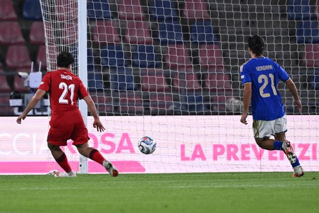 Mg Bologna 05 10 2026 - Nations League Italia-Turchia foto Matteo Gribaudi Image nella foto: gol Aral Simsir