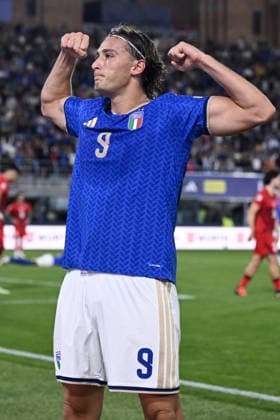 Db Bologna 05 10 2026 - Nations League Italia-Turchia foto Daniele Buffa Image nella foto: esultanza gol Pio Esposito i