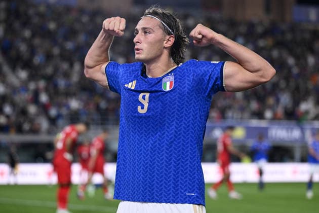 Db Bologna 05 10 2026 - Nations League Italia-Turchia foto Daniele Buffa Image nella foto: esultanza gol Pio Esposito i