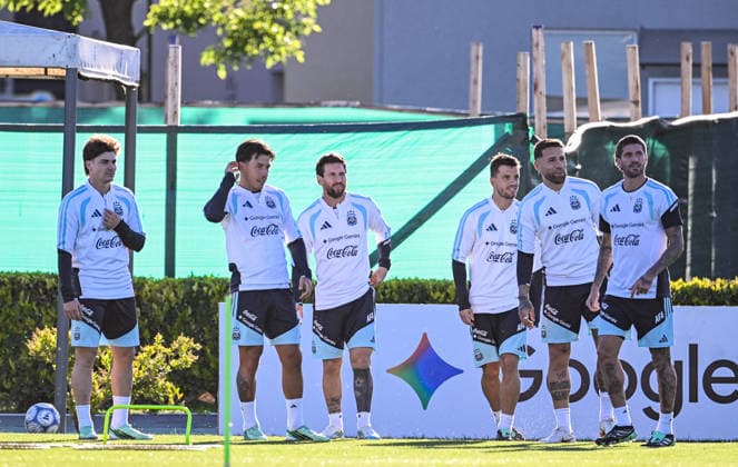 BUENOS AIRES, ARGENTINA - OCTOBER 5: Lionel Messi of Argentina national team, Nationalteam during a training session at the Training Camp on October 5, 2026 in Buenos Aires, Argentina. Argentina will face Benin tomorrow in an International Friendly, Länderspiel, Nationalmannschaft match at the Estadio Monumental, marking Messi s final farewell appearance for the national team. Photo by SFSI Lionel Messi last training for Argentina national team Copyright: xx
