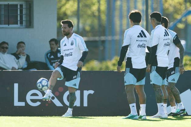 Argentina’s forward Lionel Messi takes part in a training session at the AFA (Argentine Football Association) training center in Ezeiza, Buenos Aires Province, on October 5, 2026, ahead of the upcoming friendly soccer matches against the Benin national team. Lionel Messi took part in the final training session of his professional career with the Argentine national team before his farewell match. Photo by Alejandro Pagni PHOTOxPHOTO Copyright: xAlejandroxPAGNIx