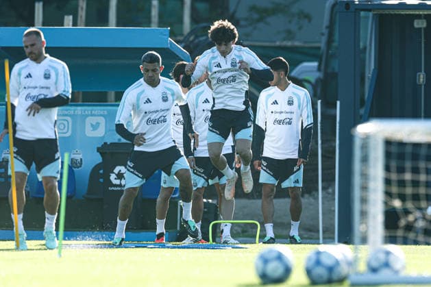 Argentina s players take part in a training session at the AFA (Argentine Football Association) training center in Ezeiza, Buenos Aires Province, on October 5, 2026, ahead of the upcoming friendly soccer matches against the Benin national team. Lionel Messi took part in the final training session of his professional career with the Argentine national team before his farewell match. Photo by Alejandro Pagni PHOTOxPHOTO Copyright: xAlejandroxPAGNIx