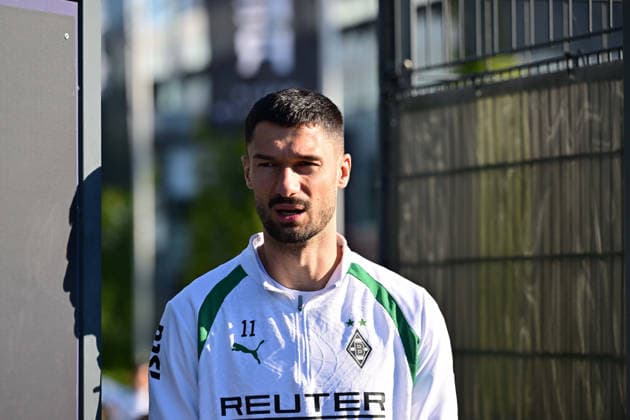 October 6, 2026, Mönchengladbach, Soccer, Men s, 2026–2027 Season, Borussia Mönchengladbach Training, Tim Kleindienst, Gladbach. DFL regulations prohibit any use of photographs as image sequences and or quasi-video footage at Borussia Park, North Rhine-Westphalia, Germany