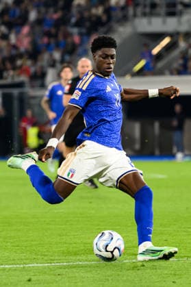 Issa Doumbia of Italy in action during the Nations League football match between Italy and Turkiye at Renato Dall Ara stadium in Bologna (Italy), October 5, 2026. AndreaxStaccioli