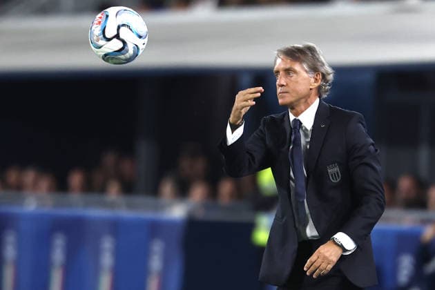 Roberto Mancini, head coach of Italy during the Nations League football match between Italy and Turkiye at Renato Dall Ara stadium in Bologna (Italy), October 05, 2026. CesarexPurini