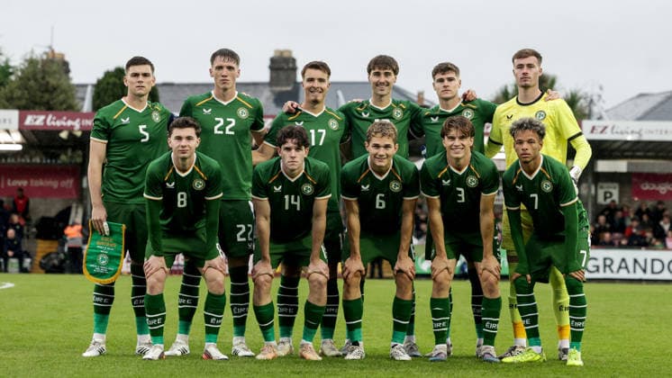 2027 UEFA Under 21 European Qualifier, Munster FA Turner s Cross, Cork 6 10 2026 Republic of Ireland vs England A view of the Ireland team A view of the Ireland team 6 10 2026  Copyright: xx NE1L9849