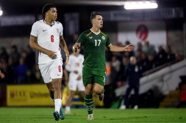 2027 UEFA Under 21 European Qualifier, Munster FA Turner s Cross, Cork 6 10 2026 Republic of Ireland vs England Ireland s Tommy Lonergan Tommy Lonergan 6 10 2026  Copyright: xx AC010975