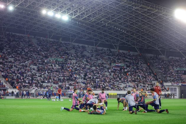 Croatia v Spain - UEFA Nations League 2026 27 Group A3 MD4 Players of Croatia warms up prior to the UEFA Nations League 2026 27 group phase match between Croatia and Spain at Stadion Poljud on October 6, 2026 in Split, Croatia.  SanjinxStrukic PIXSELL