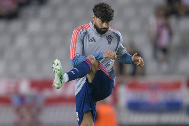 Croatia v Spain - UEFA Nations League 2026 27 Group A3 MD4 Josko Gvardiol of Croatia warms up prior to the UEFA Nations League 2026 27 group phase match between Croatia and Spain at Stadion Poljud on October 6, 2026 in Split, Croatia.  IgorxSoban PIXSELL