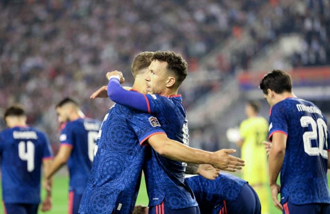 Croatia v Spain - UEFA Nations League 2026 27 Group A3 MD4 Players of Croatia celebrate after Ivan Perisic of Croatia score a goal for 1:0 during the UEFA Nations League 2026 27 group phase match between Croatia and Spain at Stadion Poljud on October 6, 2026 in Split, Croatia. IvoxCagalj PIXSELL